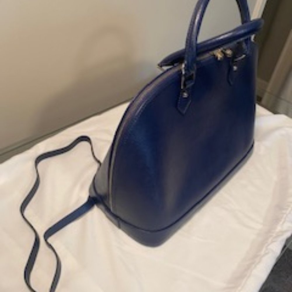 Navy Blue  Pulicati Bag | Genuine Leather